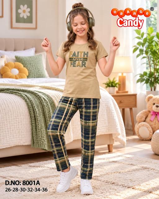 Orange Candy 8001 A to F catalog kids night suit bulk order
