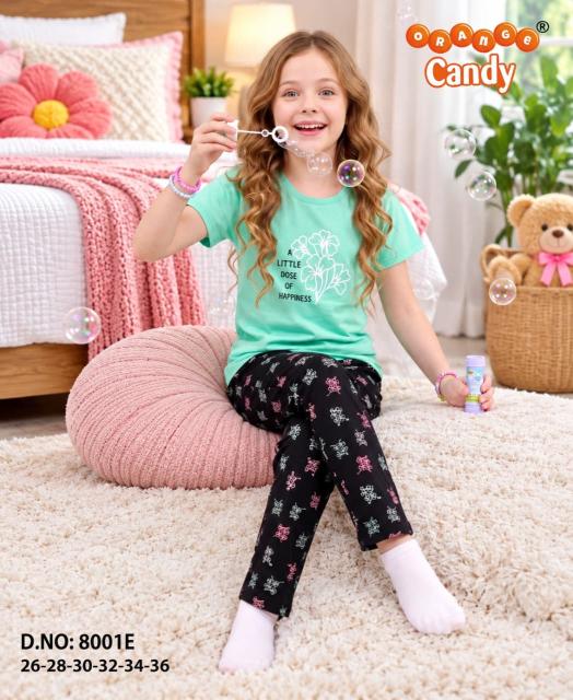 Orange Candy 8001 A to F catalog kids night suit bulk order