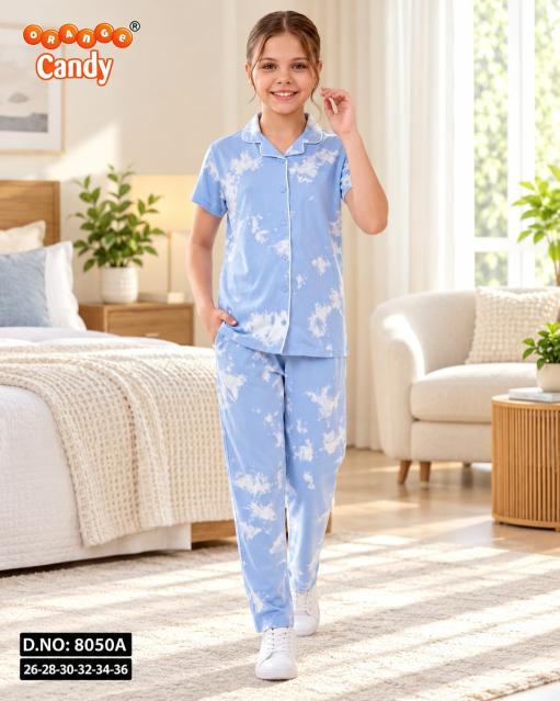 Orange Candy 8050 A to F catalog Kids Nightwear Wholesale Surat