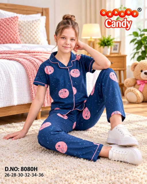 Orange Candy 8080 catalog wholesale kids pajama set