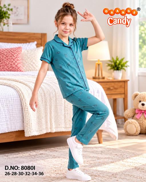 Orange Candy 8080 catalog wholesale kids pajama set