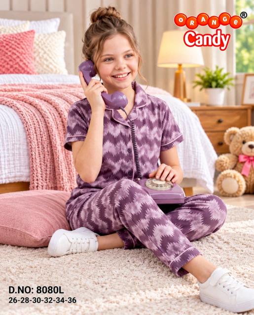Orange Candy 8080 catalog wholesale kids pajama set