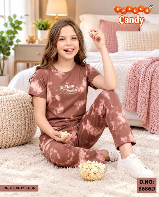 Orange Candy 8686 catalog wholesale kids pajama set
