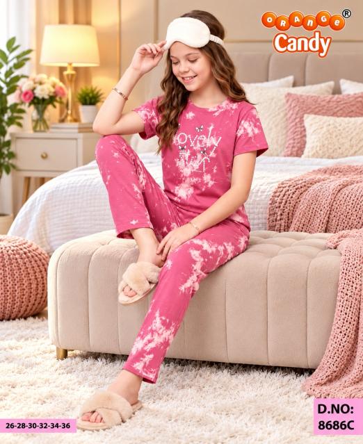 Orange Candy 8686 catalog wholesale kids pajama set
