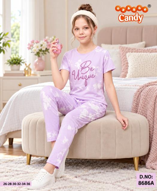 Orange Candy 8686 catalog wholesale kids pajama set