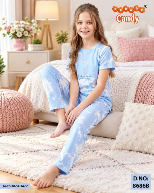Orange Candy 8686 catalog wholesale kids pajama set