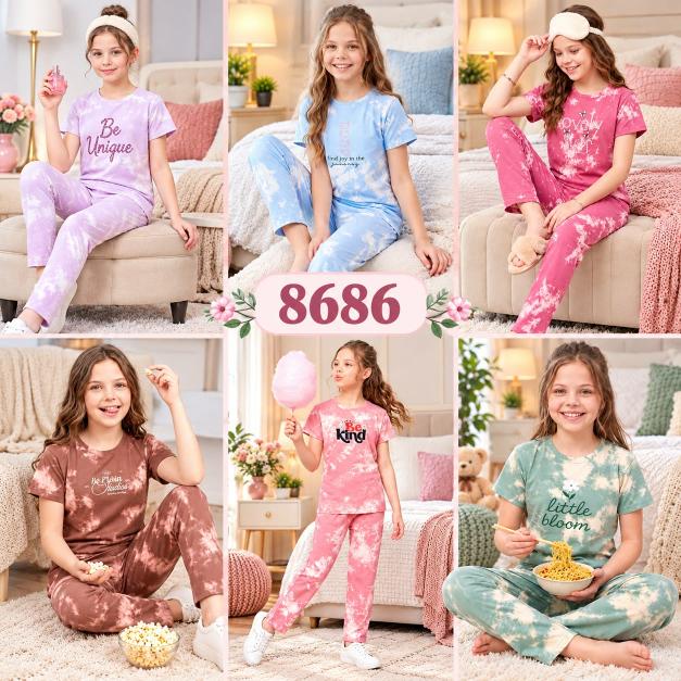 Orange Candy 8686 catalog wholesale kids pajama set