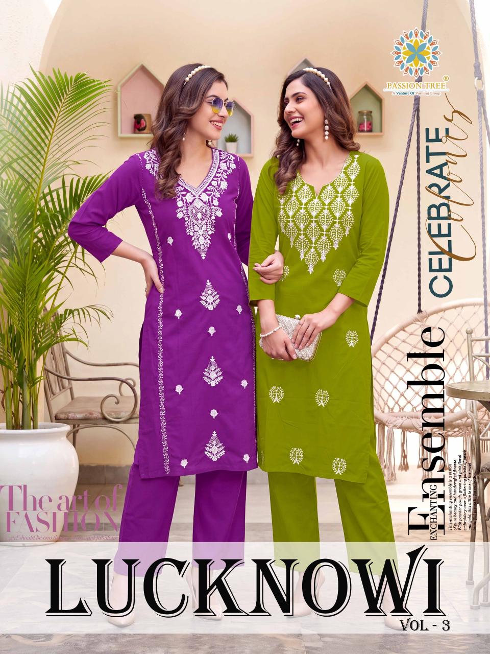 Passion Tree Lucknowi vol 3 catalog coord set for online sellers