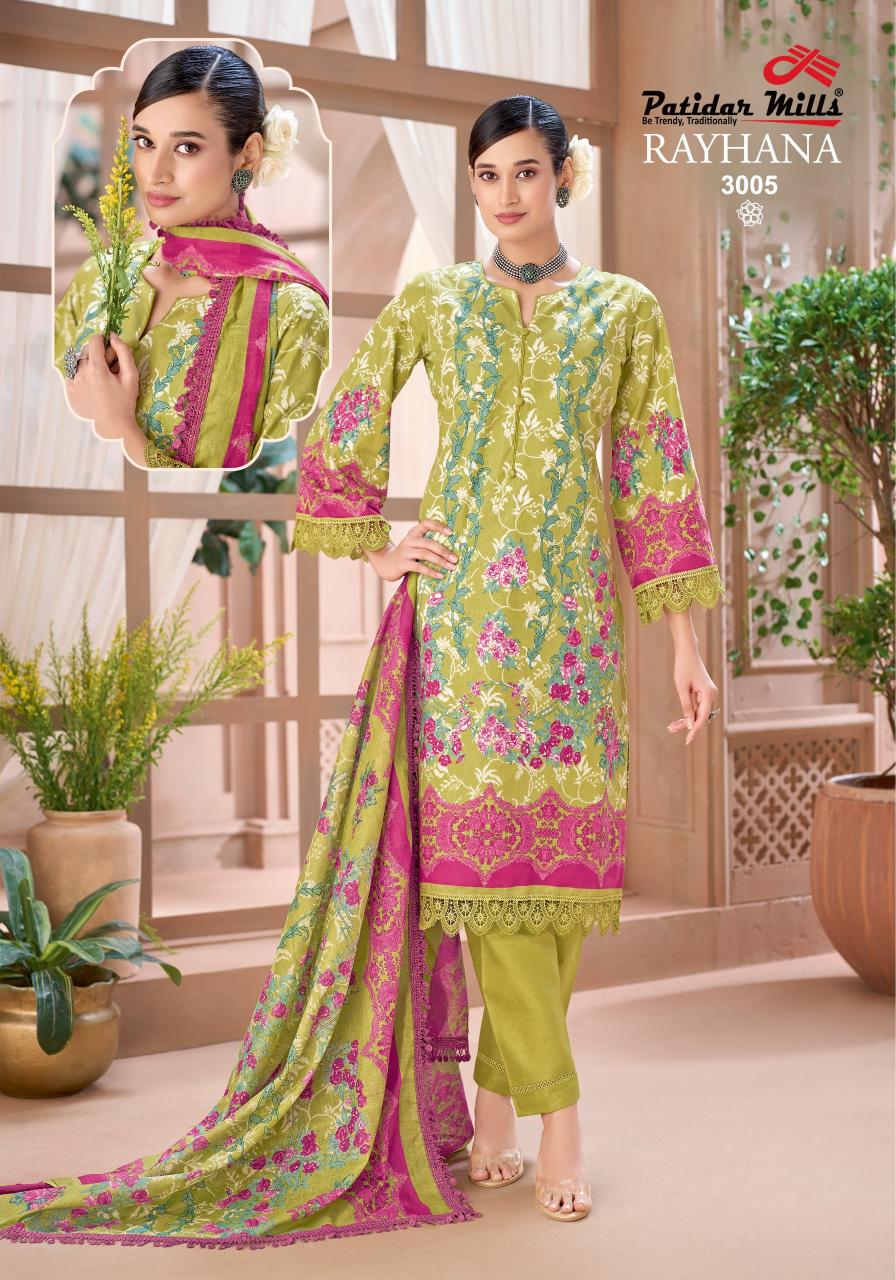 Patidar Rayhana Vol 3 – Karachi Dress Material Wholesale Catalog