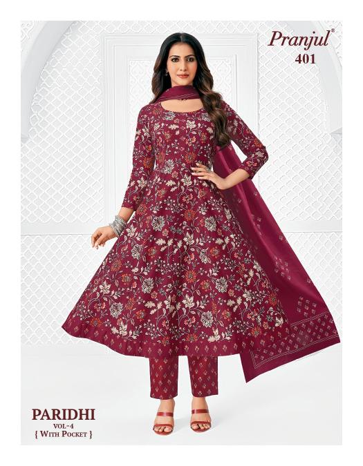 Pranjul Paridhi Vol-4 – Anarkali Style Kurti Pant With Dupatta - Wholesale Catalog