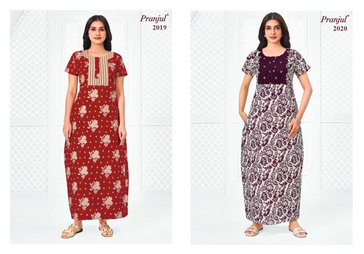 Pranjul Pragati Vol-20 – Cotton Nighty - Wholesale Catalog