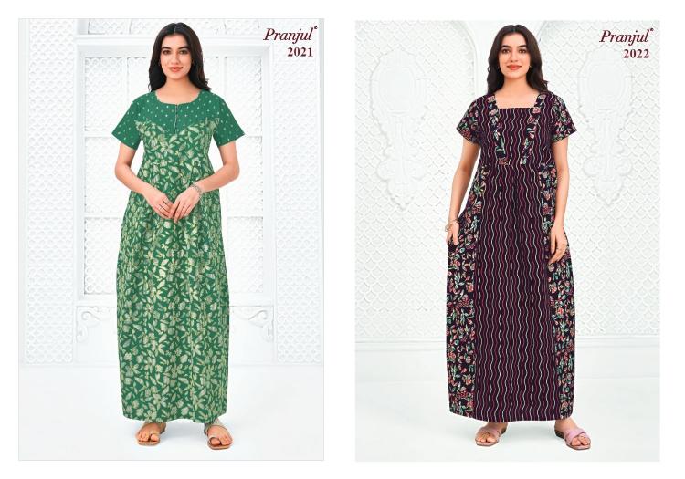 Pranjul Pragati Vol-20 – Cotton Nighty - Wholesale Catalog