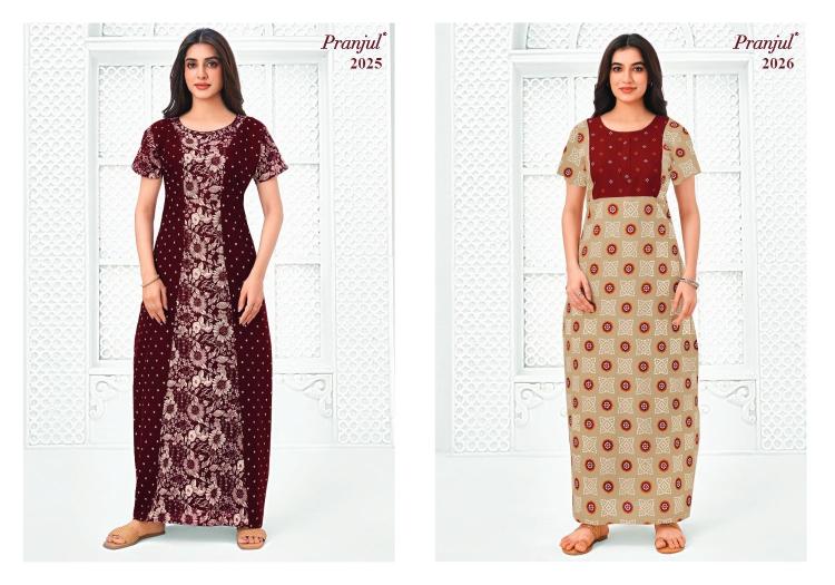 Pranjul Pragati Vol-20 – Cotton Nighty - Wholesale Catalog