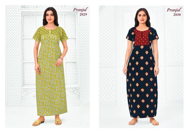 Pranjul Pragati Vol-20 – Cotton Nighty - Wholesale Catalog