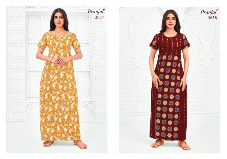 Pranjul Pragati Vol-20 – Cotton Nighty - Wholesale Catalog
