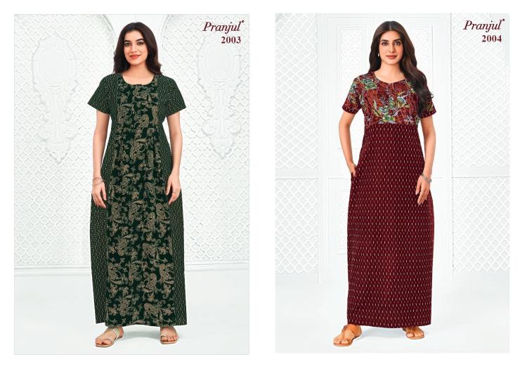 Pranjul Pragati Vol-20 – Cotton Nighty - Wholesale Catalog