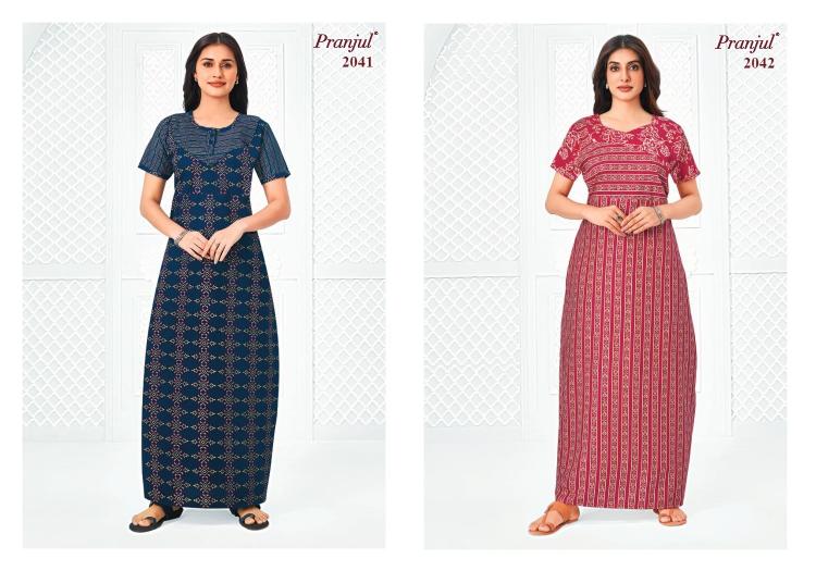 Pranjul Pragati Vol-20 – Cotton Nighty - Wholesale Catalog