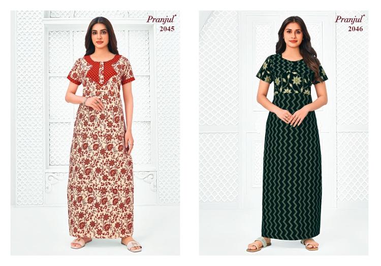 Pranjul Pragati Vol-20 – Cotton Nighty - Wholesale Catalog