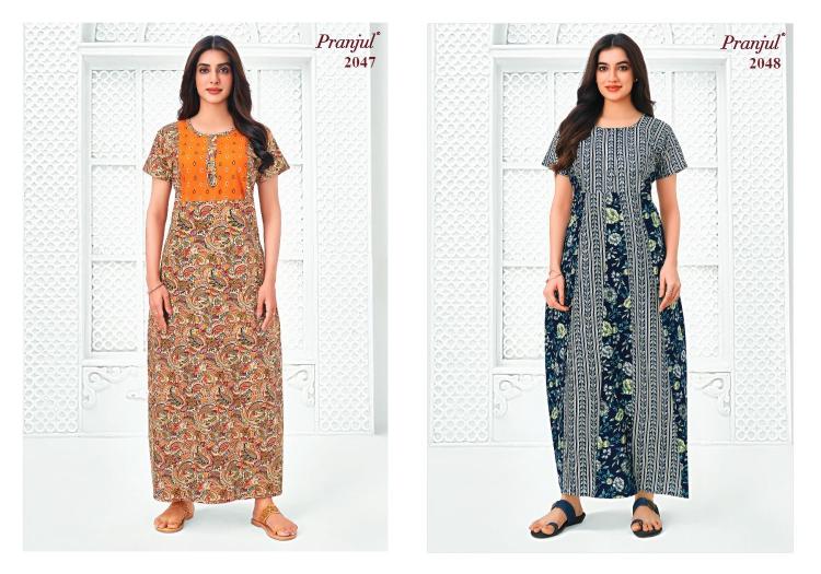 Pranjul Pragati Vol-20 – Cotton Nighty - Wholesale Catalog