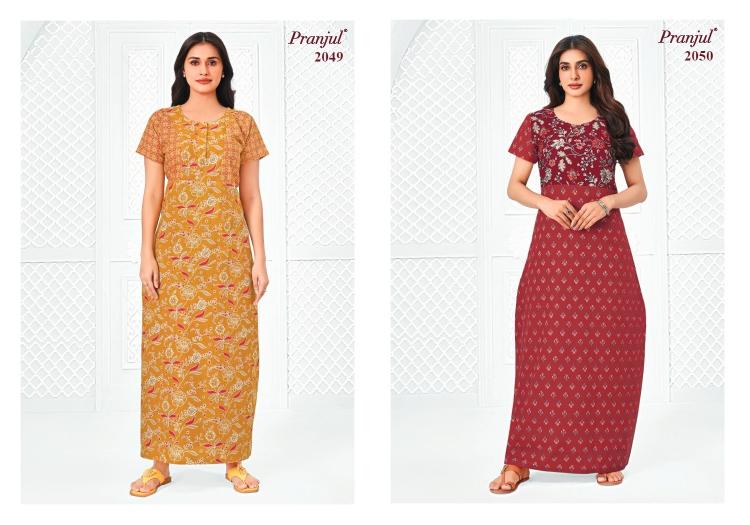 Pranjul Pragati Vol-20 – Cotton Nighty - Wholesale Catalog