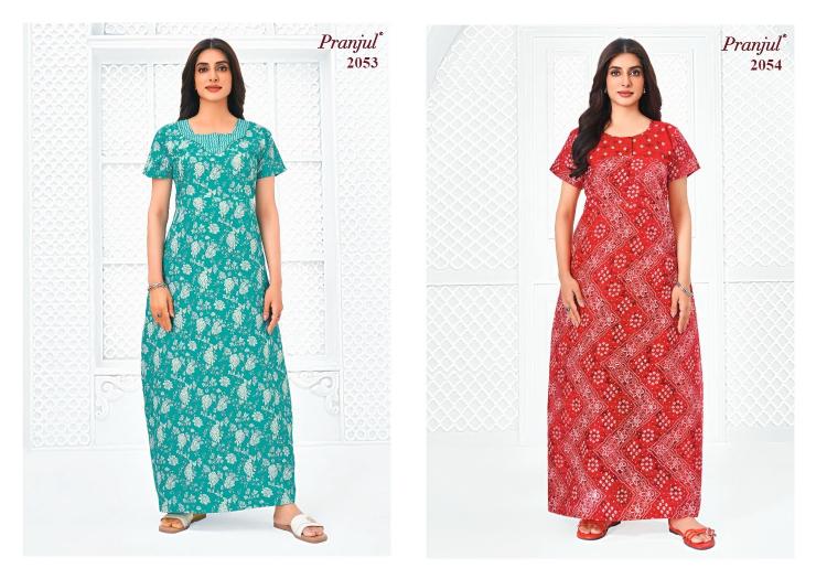 Pranjul Pragati Vol-20 – Cotton Nighty - Wholesale Catalog