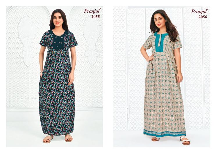 Pranjul Pragati Vol-20 – Cotton Nighty - Wholesale Catalog