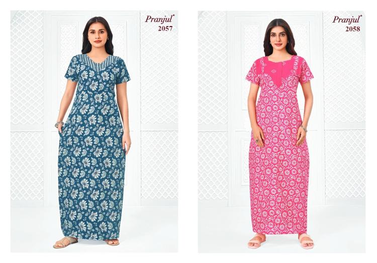 Pranjul Pragati Vol-20 – Cotton Nighty - Wholesale Catalog