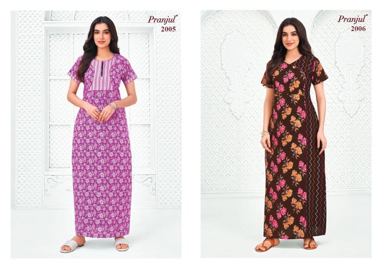 Pranjul Pragati Vol-20 – Cotton Nighty - Wholesale Catalog