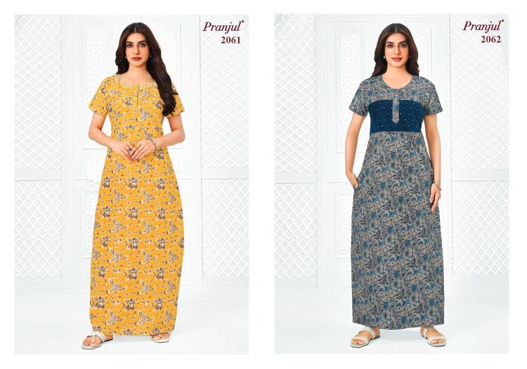 Pranjul Pragati Vol-20 – Cotton Nighty - Wholesale Catalog