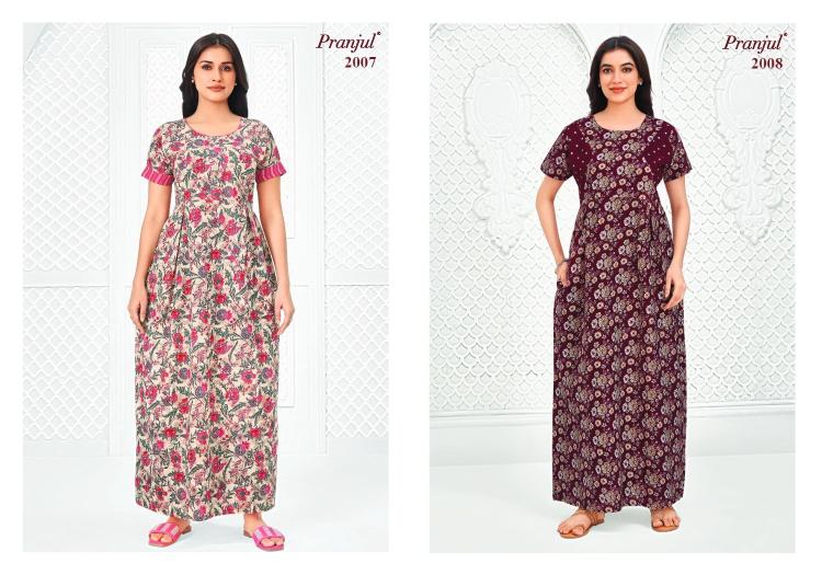 Pranjul Pragati Vol-20 – Cotton Nighty - Wholesale Catalog