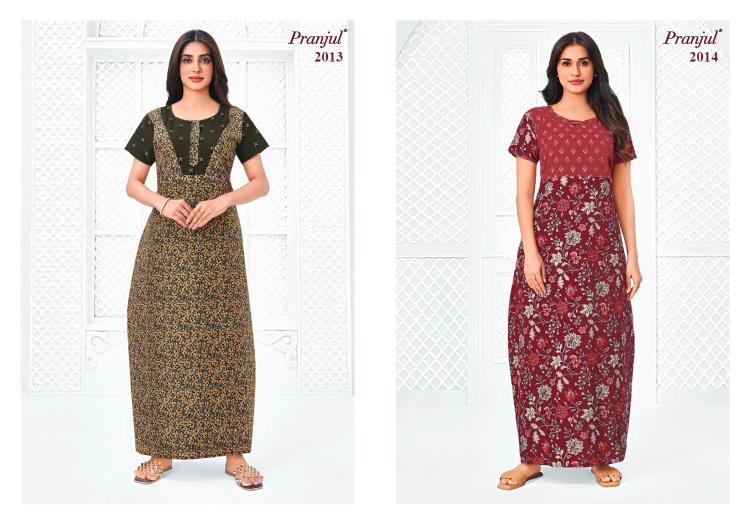 Pranjul Pragati Vol-20 – Cotton Nighty - Wholesale Catalog