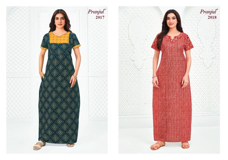 Pranjul Pragati Vol-20 – Cotton Nighty - Wholesale Catalog