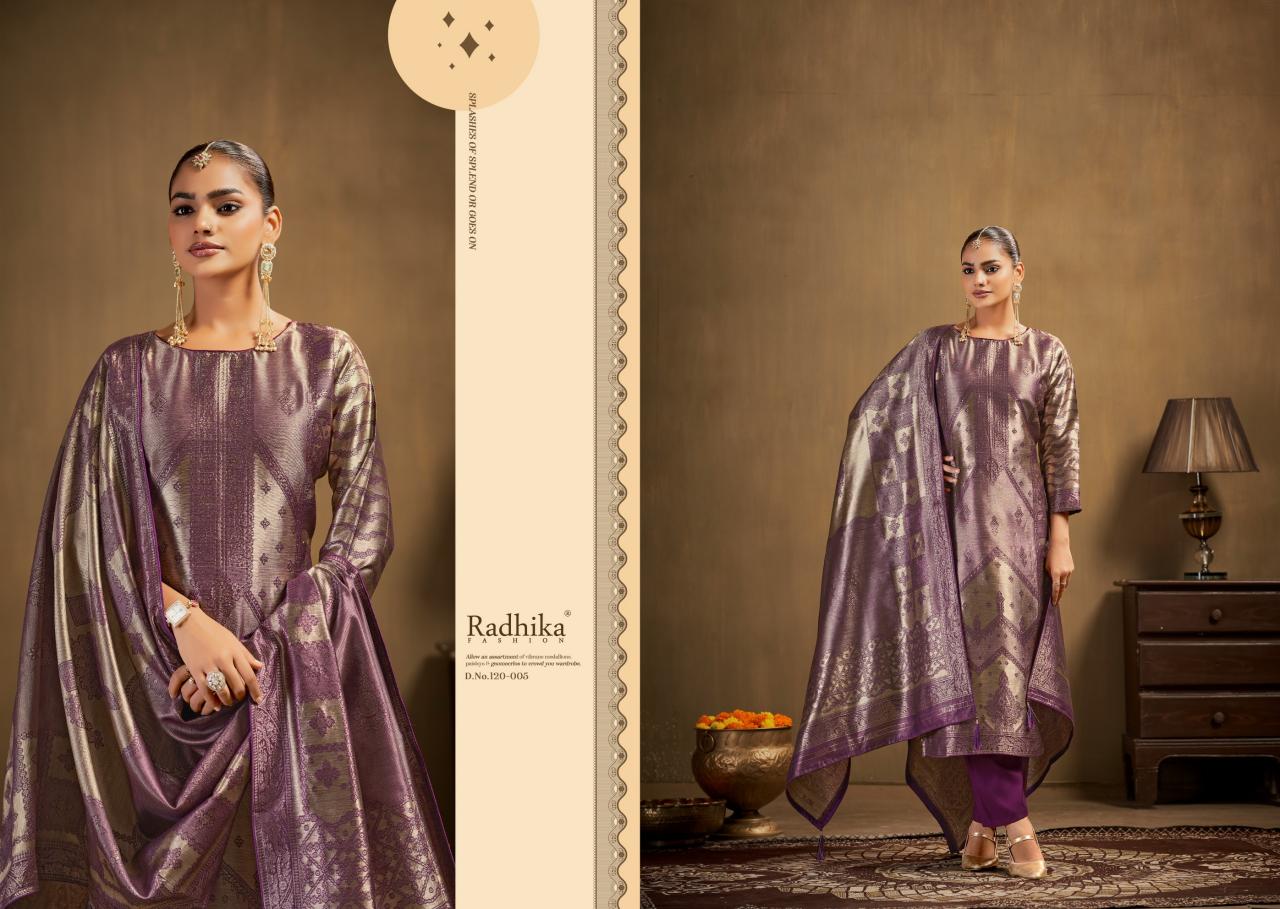 Radhika Azara Advance banarashi adha vol 1 catalog wholesale market of ladies dress materials in mumbai