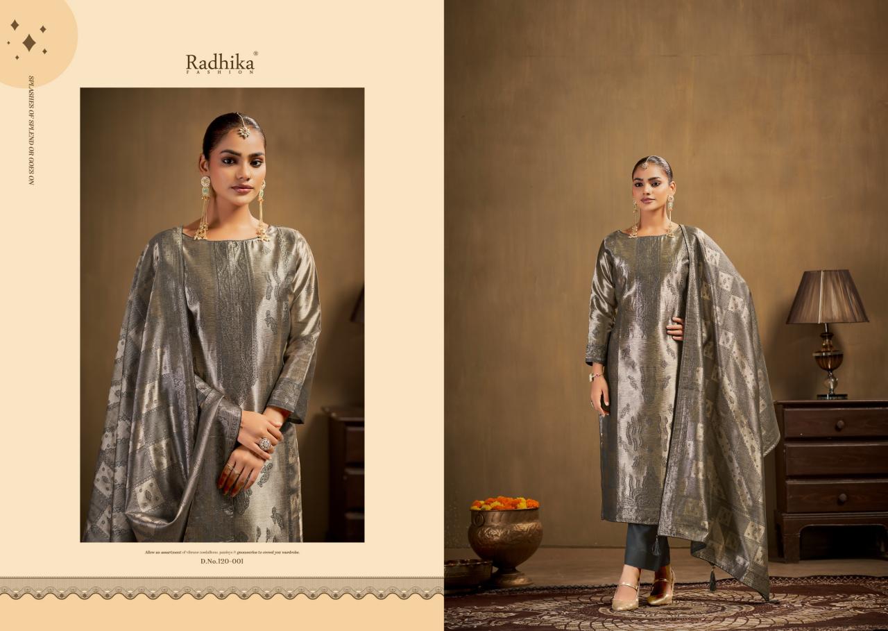 Radhika Azara Advance banarashi adha vol 1 catalog wholesale market of ladies dress materials in mumbai