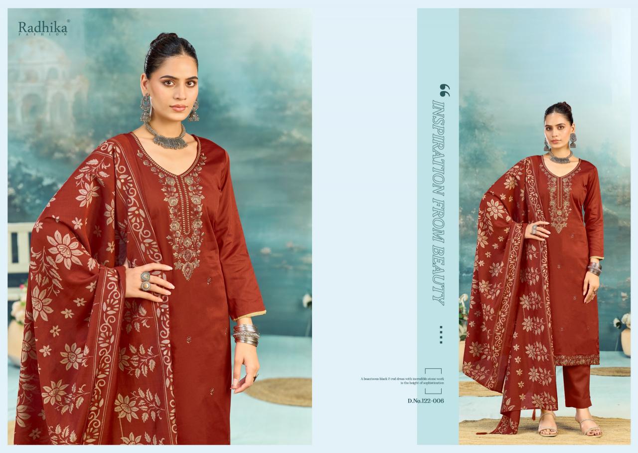 Radhika Azara Shafinaz vol 3 catalog surat manufacturers dress material