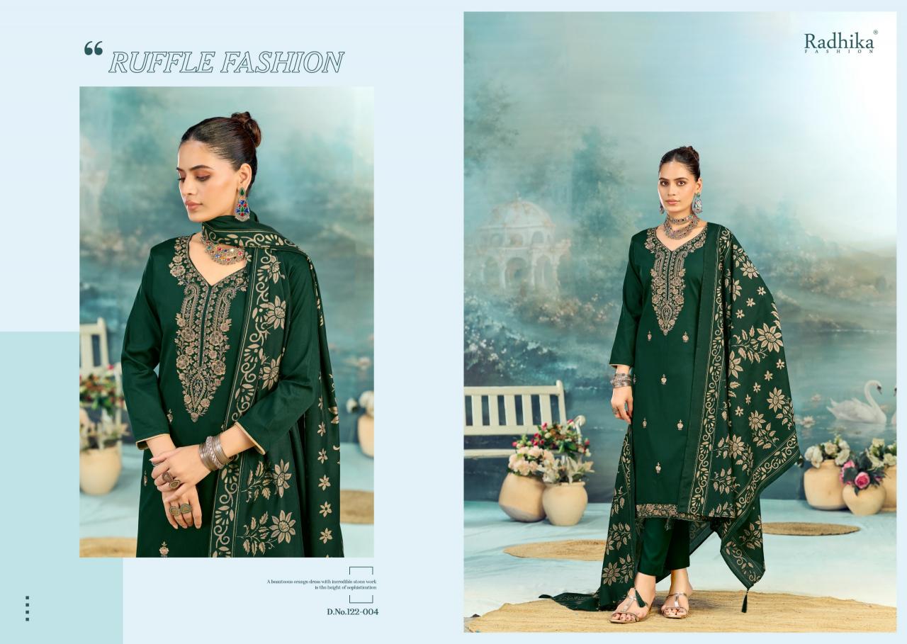 Radhika Azara Shafinaz vol 3 catalog surat manufacturers dress material