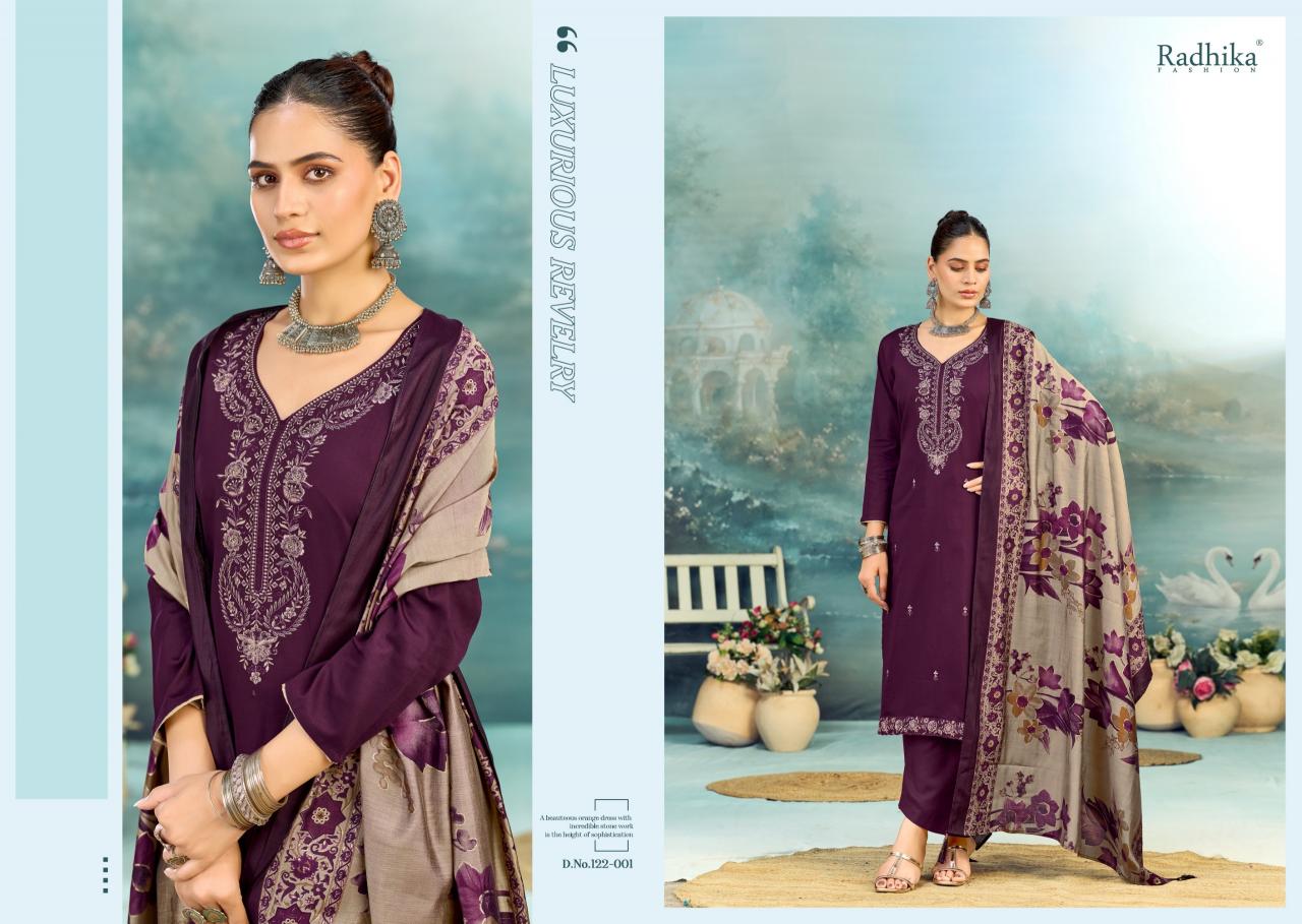 Radhika Azara Shafinaz vol 3 catalog surat manufacturers dress material