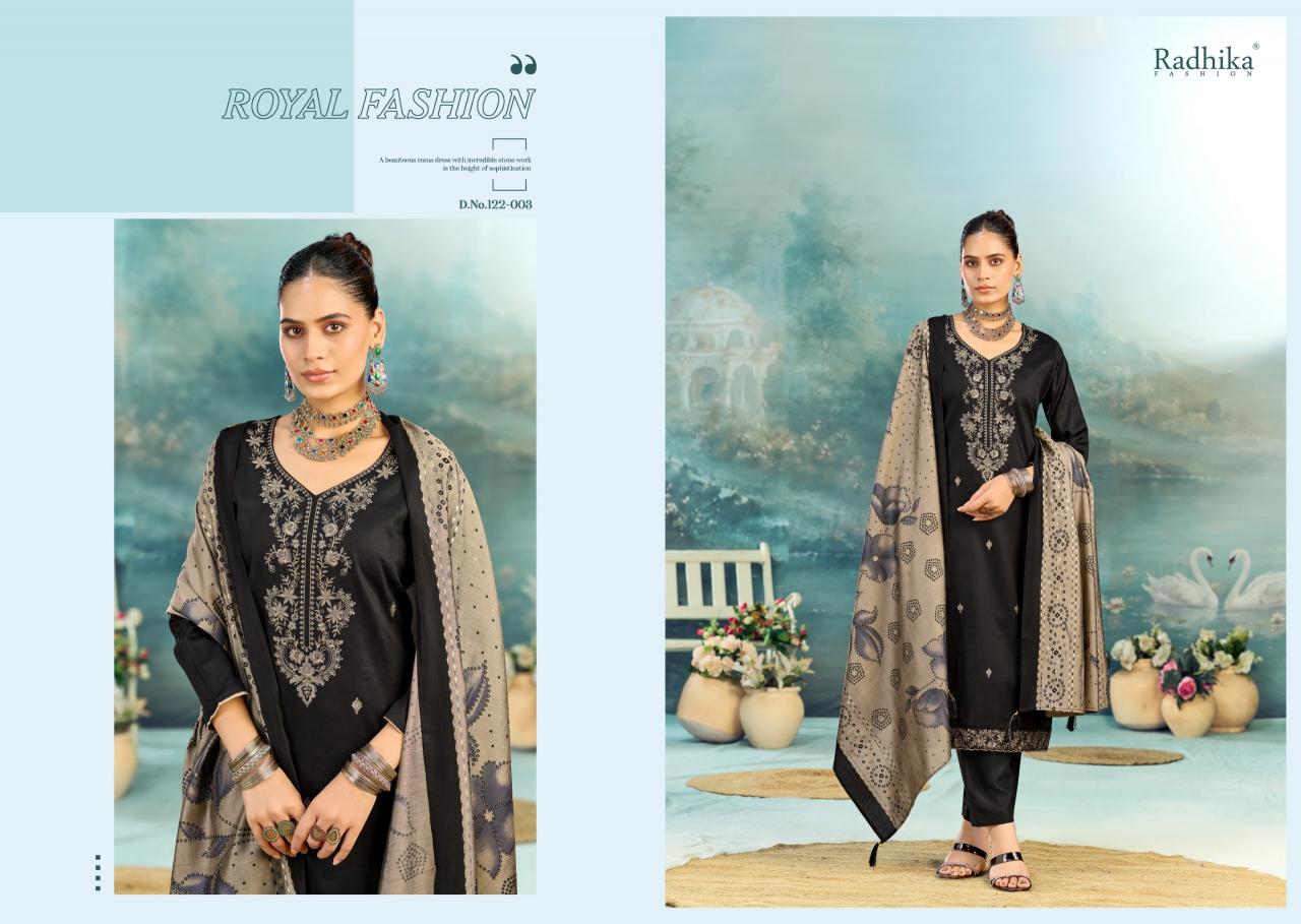 Radhika Azara Shafinaz vol 3 catalog surat manufacturers dress material