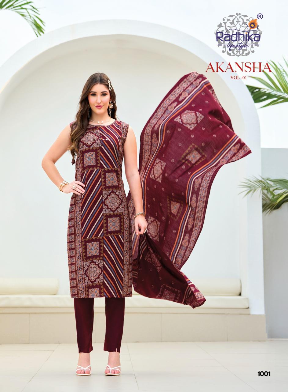 Radhika LifeStyle Akansha vol 1 catalog best branded kurtis wholesale websites