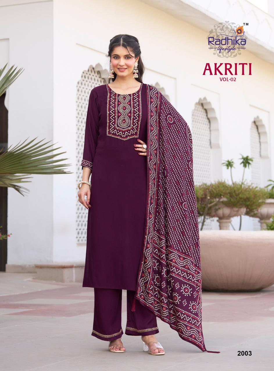 Radhika Lifestyle Akriti vol 2 catalog w kurtis for wholesale bangalore