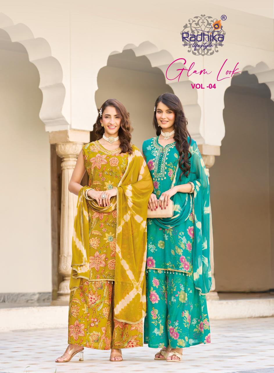 Radhika LifeStyle Glam look vol 4 Catalog plazo kurti set wholesale