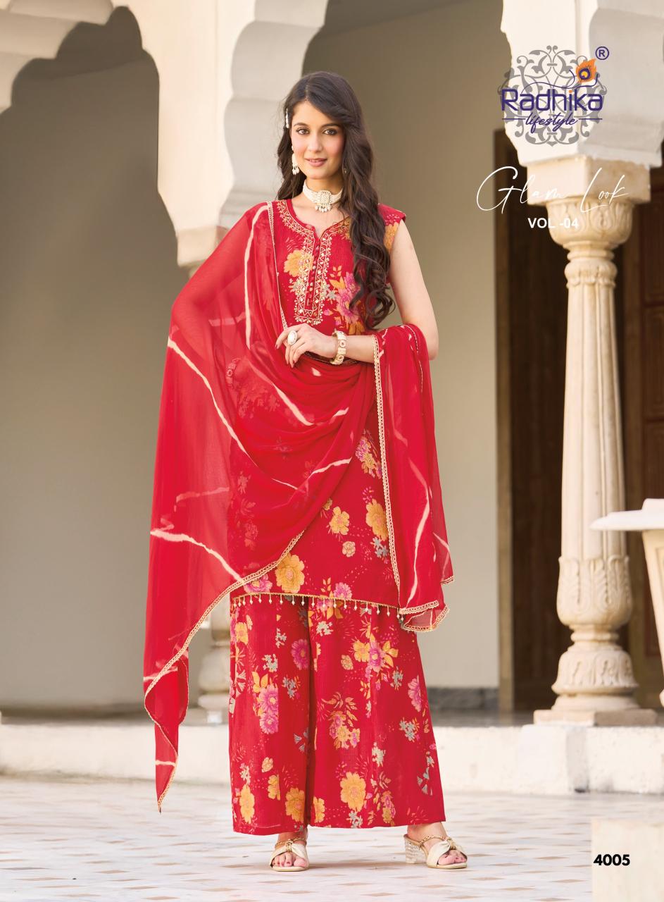 Radhika LifeStyle Glam look vol 4 Catalog plazo kurti set wholesale