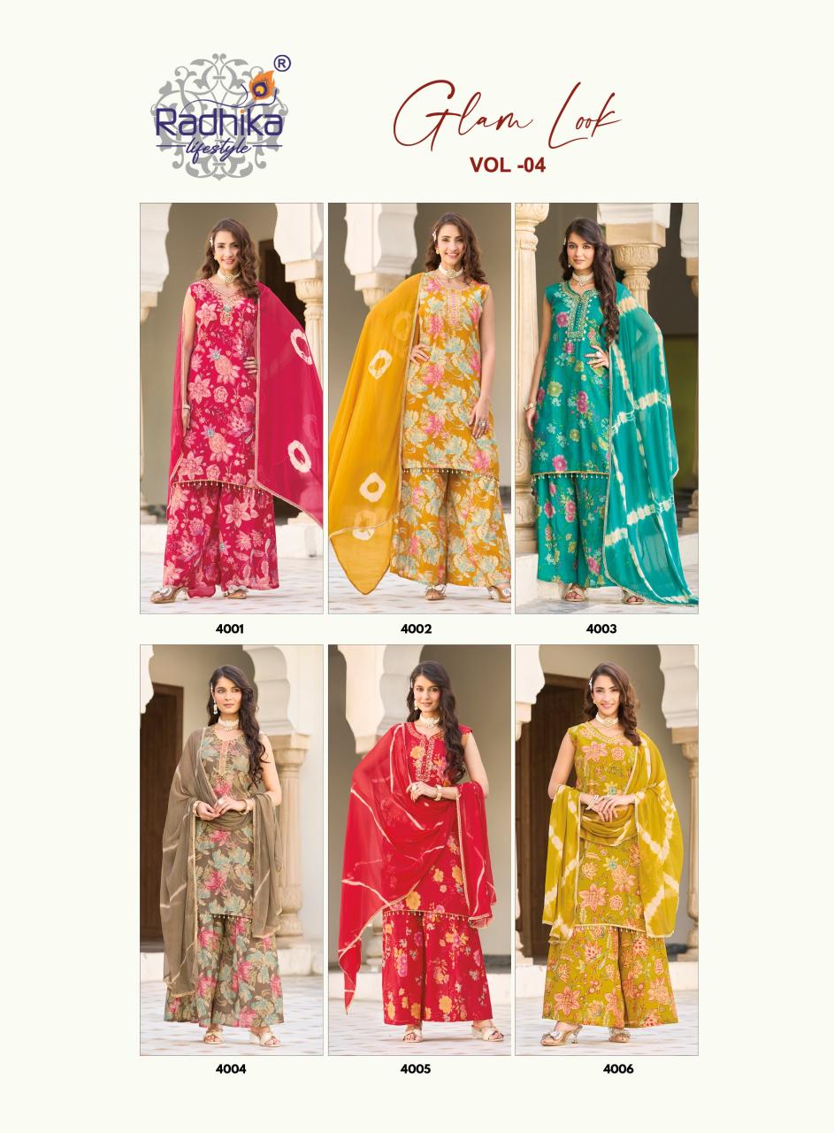 Radhika LifeStyle Glam look vol 4 Catalog plazo kurti set wholesale