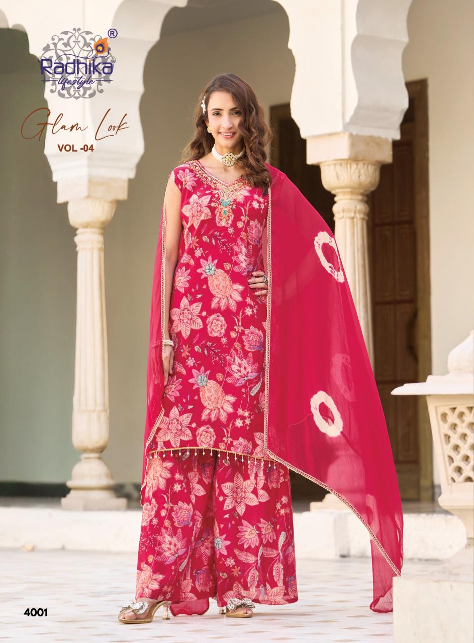 Radhika LifeStyle Glam look vol 4 Catalog plazo kurti set wholesale