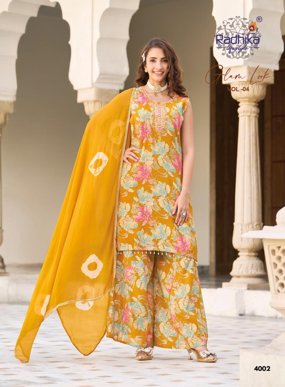 Radhika LifeStyle Glam look vol 4 Catalog plazo kurti set wholesale