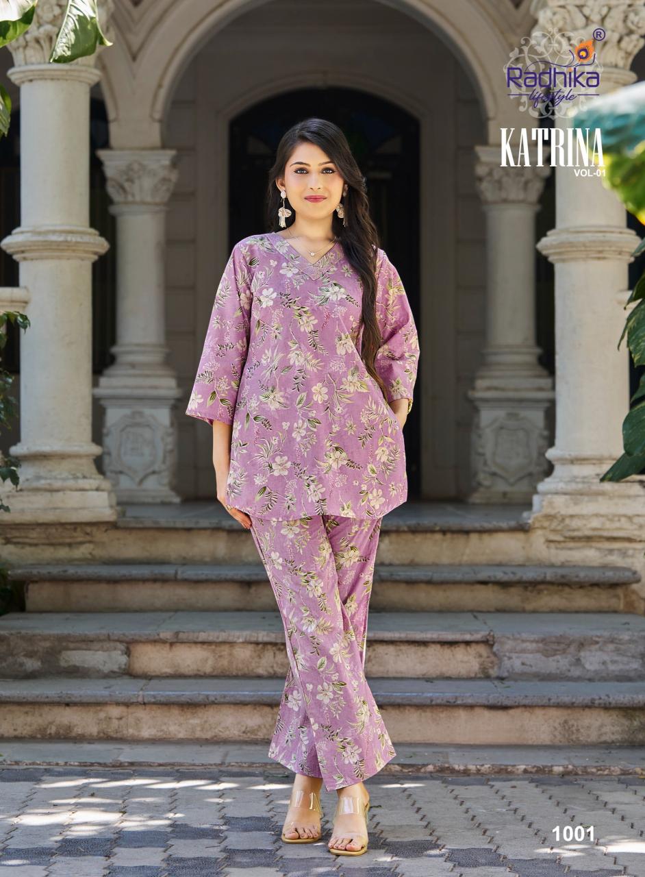 Radhika LifeStyle Katrina vol 1 catalog coord set wholesale in Delhi