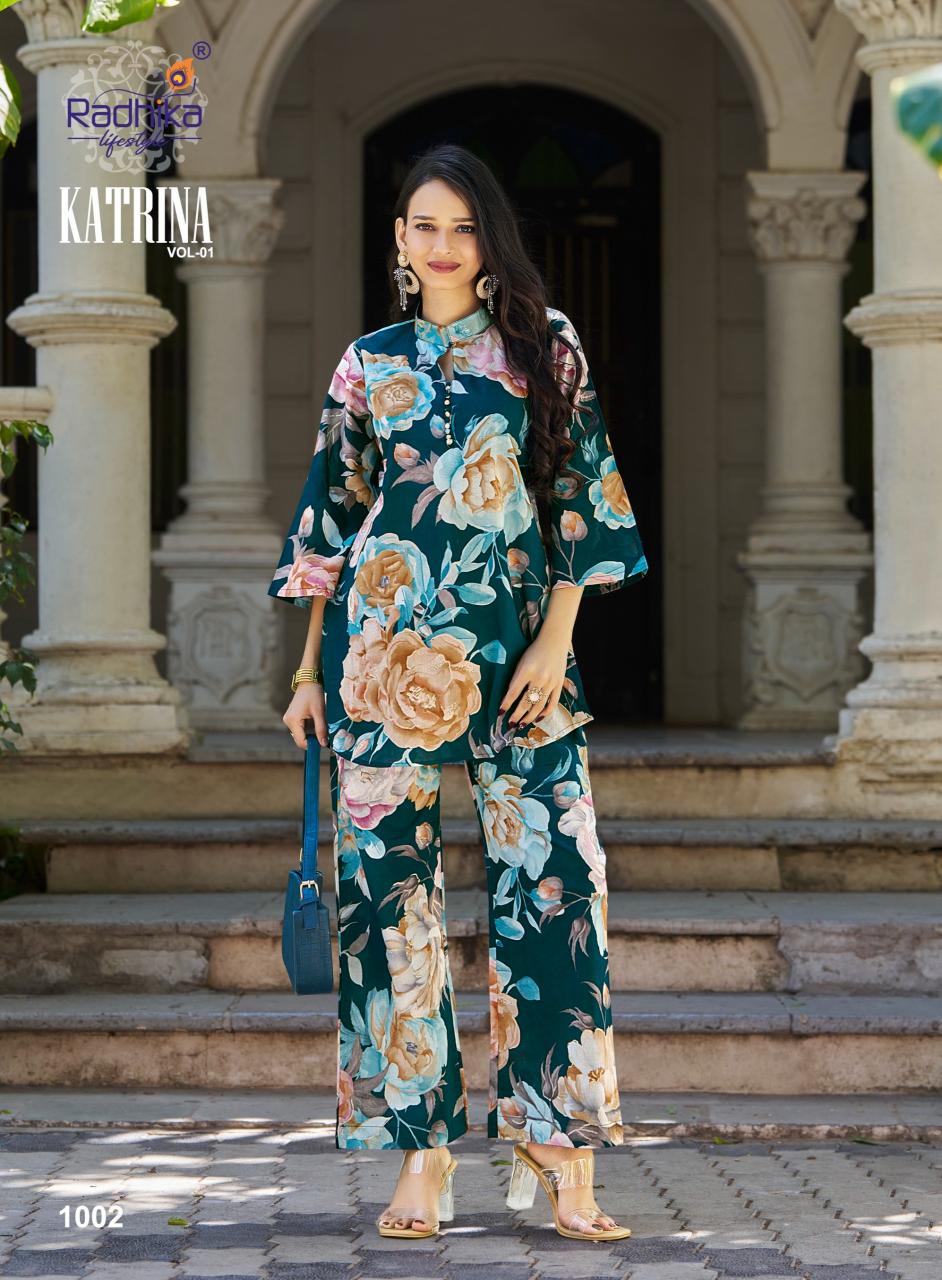 Radhika LifeStyle Katrina vol 1 catalog coord set wholesale in Delhi