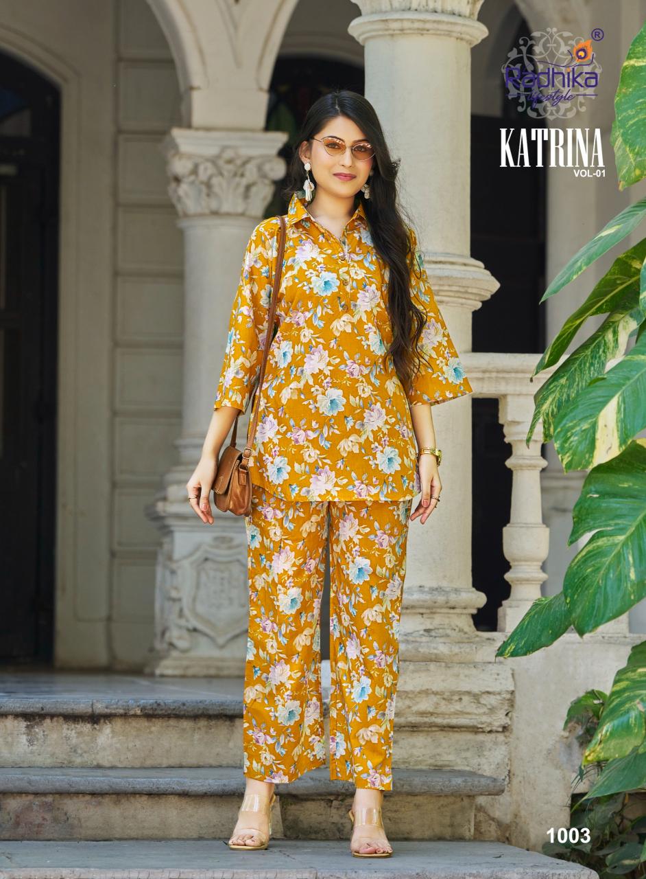 Radhika LifeStyle Katrina vol 1 catalog coord set wholesale in Delhi