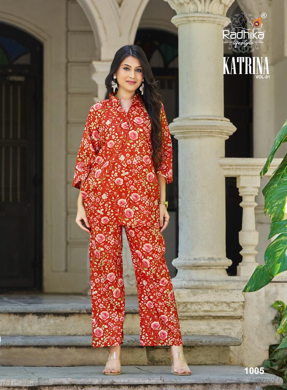 Radhika LifeStyle Katrina vol 1 catalog coord set wholesale in Delhi