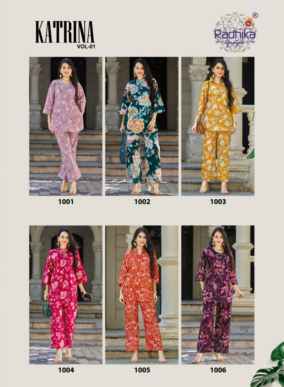 Radhika LifeStyle Katrina vol 1 catalog coord set wholesale in Delhi